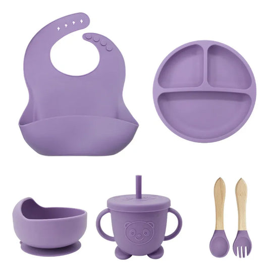 Vajilla Silicona Set X6 Alimentos Bebe