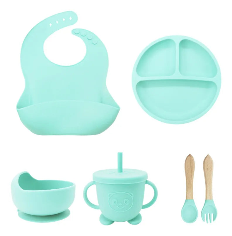 Vajilla Silicona Set X6 Alimentos Bebe